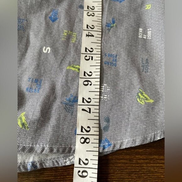 Untuckit Men’s 100% cotton slim fit button down long sleeve novelty print shirt - Picture 9 of 10